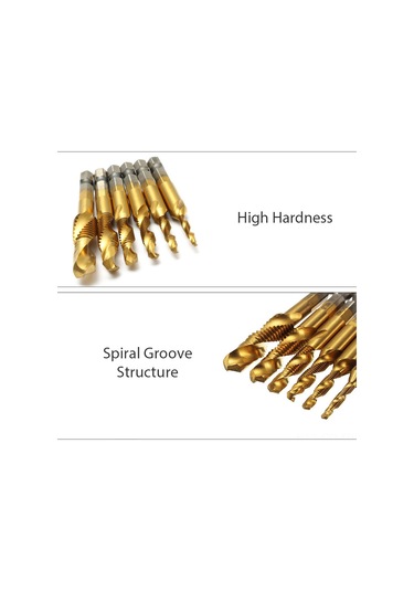 Singree 6'li Hss Titanyum Kaplama 3'ü 1 Arada Matkap Ve Kılavuz Seti - Ahşap/metal Delme & Vida Açma