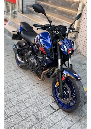 Mt-07 2020-2023 Mavi Japan Full Body Kit Sticker Set Çok Renkli