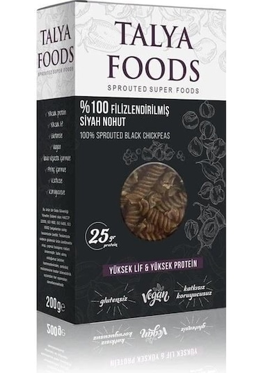 Filizlenmiş Siyah Nohut Makarnası 200gr-2752