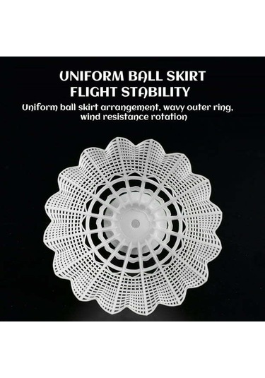 Vkemall 12'li Dayanıklı Nilon Badminton Topu Seti - Egzersiz, Antrenman Ve Eğlence İçin Sarı Plastik Shuttlecocklar