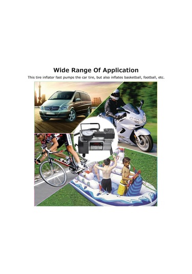 Samdoo 12v Arabalı Lastik Şişirici, 150 Psı, 27l/dak, Çelik Ve Plastik, Siyah - Araba, Motosiklet, Bisiklet, Spor Topları İçin