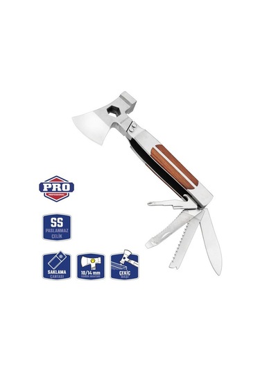 Workpro Wp383001 12 In 1 Çok Fonksiyonlu Profesyonel Mini Balta/çekiç Alet Seti + Taşıma Kılıfı