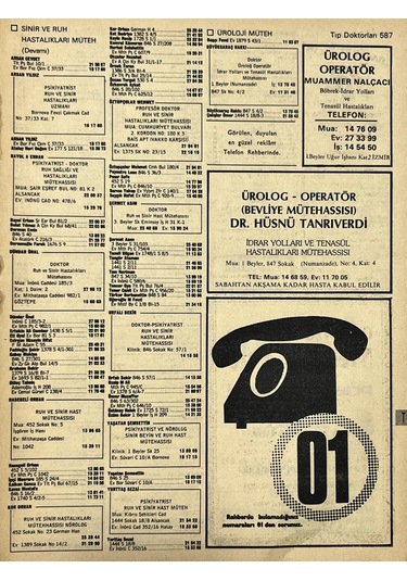 İzmir 1982-1983 Meslek Reklam İlanı Efemera S587
