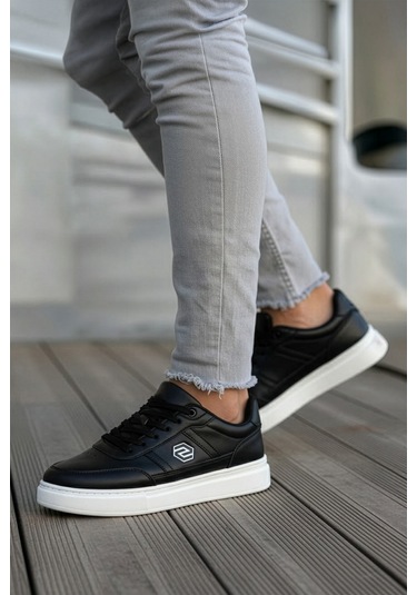Daxtors D07003 Günlük Ortopedik Erkek Sneaker Spor Ayakkabı Siyah - Beyaz