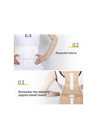 Sones Yetişkin Sırt Duruş Düzeltme Kemeri Kifoz Düzeltme Vücut Kısıtlama Kemeri, Özellikler: Xxl Beyaz