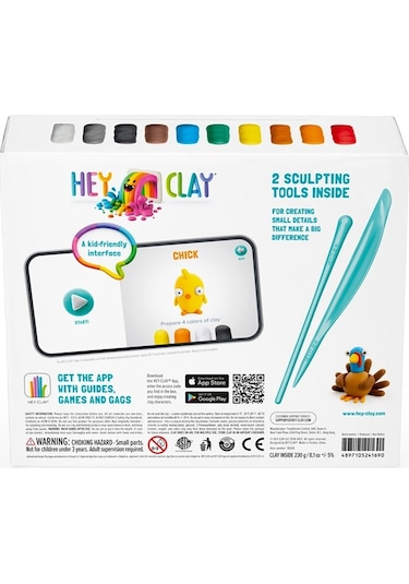Hey Clay Hava İle Kuruyan Kil 15'li Kutu - Çiftlik Kuşları