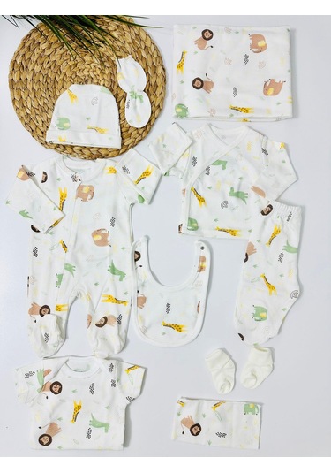 Sevimli Hayvanlar Kaşkorse Organik 10 Lu Hastane Çıkışı Set - Pembe Pembe