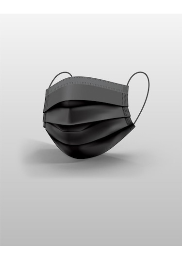 Ece Tek Tek Paketli Siyah Maske 600 Adet