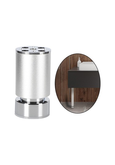 Suntek Magideal Kanepe Ayakları Sağlam Alüminyum Gümüş-6cm