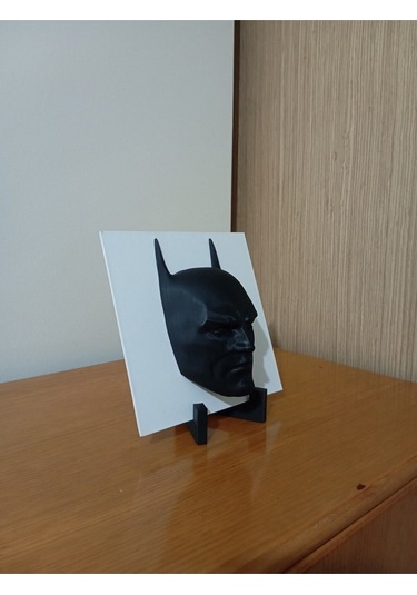 Batman Yüz Figürü 17x17 Cm Siyah Dekoratif Tablo
