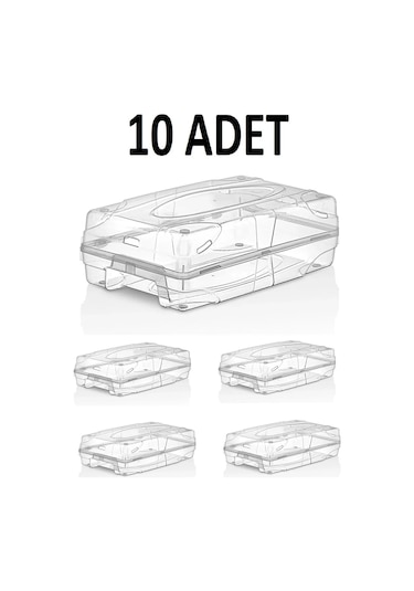 Bayev Kadın Ayakkabı Saklama Kutusu 10 Adet Şeffaf