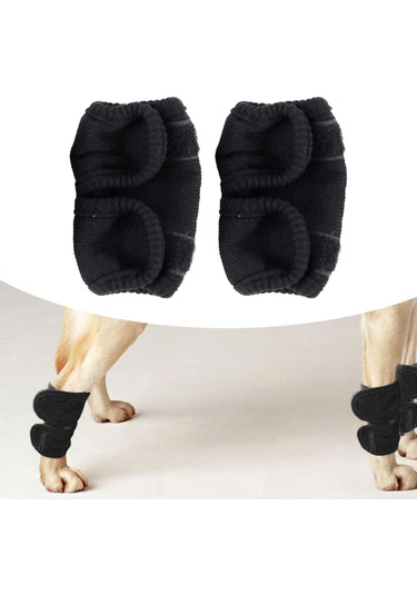 Homyl 2x Pet Diz Pedleri Bacak Desteği Brace Koruyucu Siyah-m