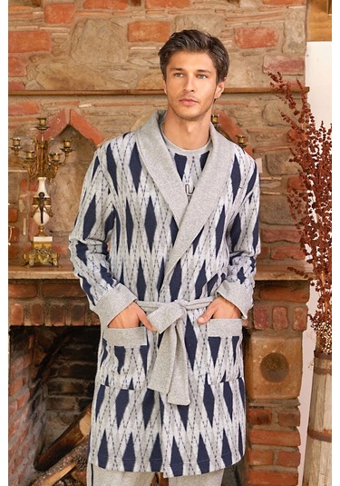 Cossy By Aqua 24421 Erkek Polar Sabahlık-lacivert Lacivert