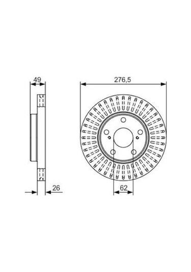 Toyota Corolla Uyumlu 1 6 2013 2019 Bosch Ön Disk 2 Adet