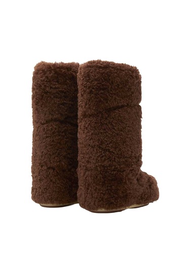 M010-dark Brown Bot Kadın 80d1403070 Moon Boot Icon Curly Extra 35-41 Kahverengi