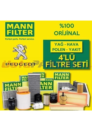 Peugeot 301 1.6 Hdi Mann-Filter Filtre Bakım Seti 2013 - 2018 (495301205)