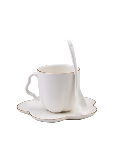 Emsan 6 Kişilik 32 Parça Çiçek Kahvaltı Takımı Beyaz