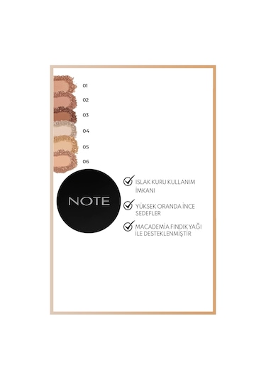 Note Cosmetique Baked Powder Işıltılı Bitişli Fırınlanmış Toz Pudra - 06 Gold Bronze