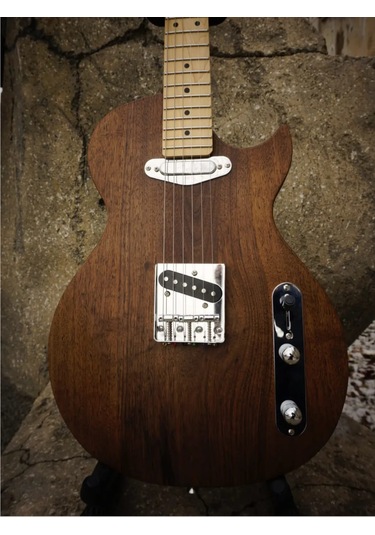 Elektro Gitar Custom Epoksi & Yıllanmış Ağaç Kişiye Özel Doğal Ahşap