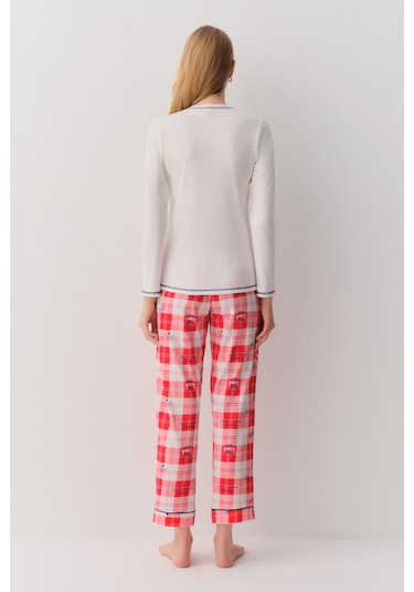 Suwen Friends Pijama Takımı Sh262346601114 Kırmızı