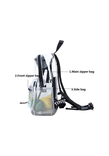 Tongxida Tınyat T9051 Kadın Jöle Çanta Su Geçirmez Pvc Şeffaf Sırt Çantası/ Şeffaf