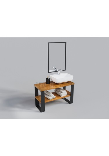 Ntconcept Sina Doğal Ahşap Lavabo Dolabı Hilton 70Cm Açık Ceviz