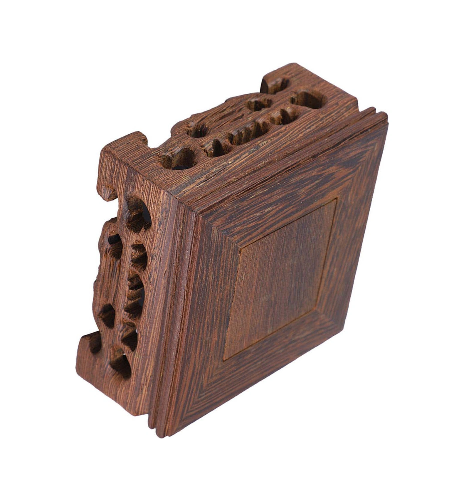 Konesam Ahşap Retro Masaüstü Dekorasyon Tabanı - Vazalar, Fincanlar, Pencereler İçin Pratik Taşınabilir 10x10x3.7 Cm