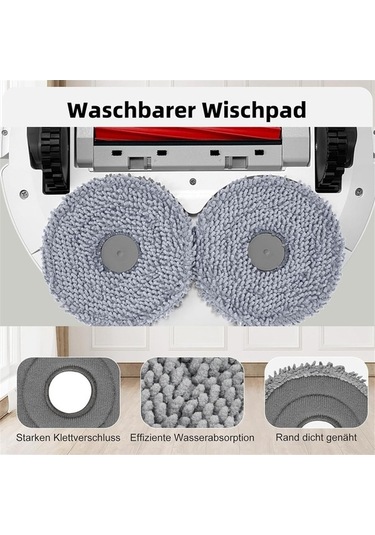 Flybuy Roborock Qrevo S Yedek Mop Bezi, Aksesuar Seti, Yüksek Kalite, Temizlik Aksesuarları