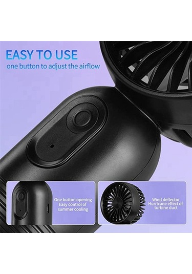 Mini Fanlar, Usb Şarj Edilebilir Kişisel Fan, Pille Çalışan Küçük El Fanı Seyahat/kamp/dış Mekan/ev/ofis 3 Adet 2797 Var Ayaklı 5 Adetten Az