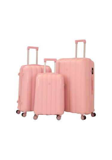 Dört Tekerlekli 3'Lü Set Polipropilen Kırılmaz Valiz