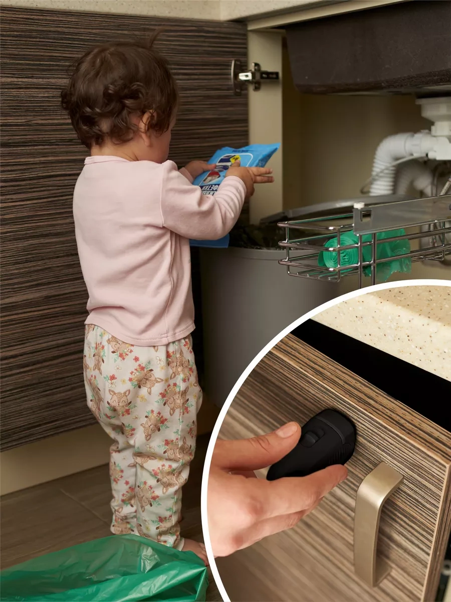 Svıkla Çocuklar İçin Manyetik Kapı Ve Çekmece Kilidi, Çocuk Kilitleri 172835970 Siyah