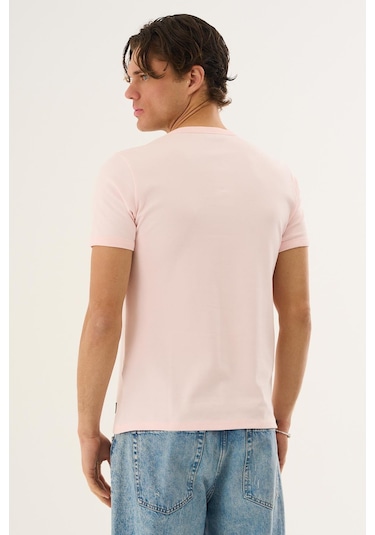 Alexander Gardi V Yaka Kısa Kollu Erkek T-shirt Pembe