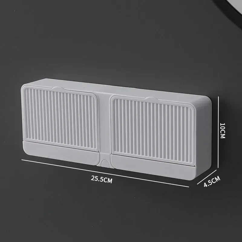 Kosona Duvar Montlu Sabunluk, Beyaz, İki Bölmeli, Deliksiz, Otomatik Sulama Çıkışı, Plastik, Banyo Ve Mutfak Uygun Beyaz