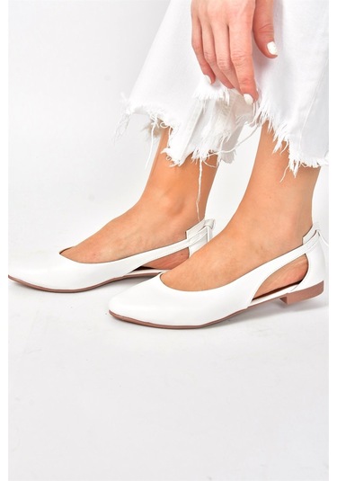 Fox Shoes Beyaz Kadın Babet H726324009 Beyaz