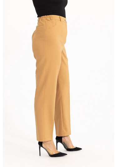 Galaxi Kadın Büyük Beden Klasik Pantolon 3051036 Camel