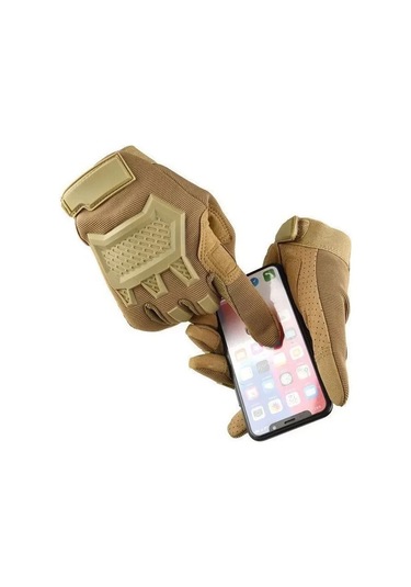 Kosona Erkekler İçin Kış Motosiklet Eldiveni - Ultra İnce Fiber, Isı Sağlama, Dokunmatik Ekran Uyumlu, Xl Krem Renk 1 Çift