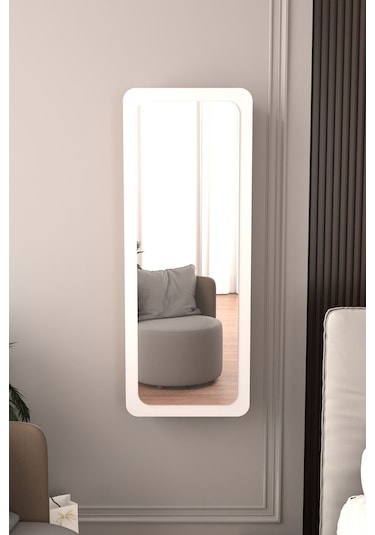 Lune Takı Dolabı Aynalı Çok Amaçlı Hediyelik Takı Dolabı Atlantik Çam Gövde Beyaz Kapak