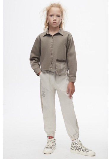 Nk Kids 37814 Kız Çocuk Antrasit Antik Gömlek Antrasit