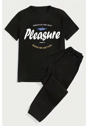 Unisex Pleasura 2'li Eşofman Takımı Siyah