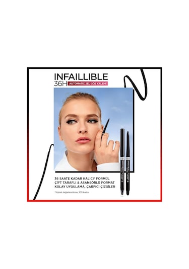 L'Oreal Paris Infaillable Automatic Jel Göz Kalemi Yoğun Siyah