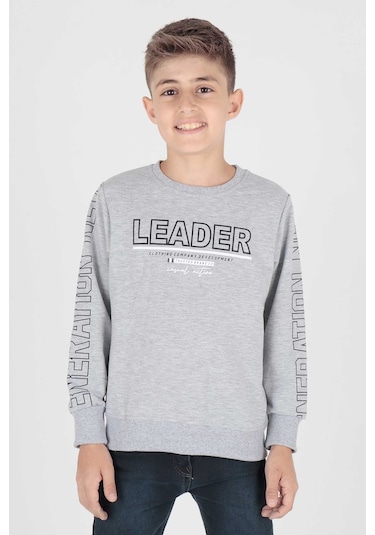 Ahengim Erkek Çocuk Leader Baskılı Trend Sweatshirt Ak15091 001