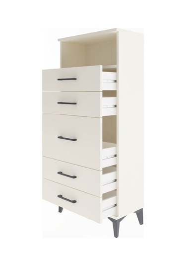 Arges Dolap Tek Raflı 5 Çekmeceli 60x30x134 Aytaşı-aytaşı Aytaşı