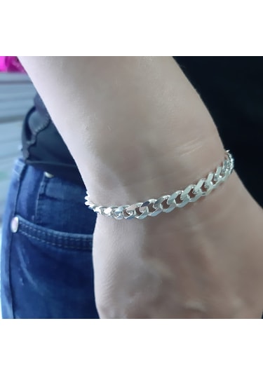 925 Ayar Gümüş Gurmet Model Erkek Bileklik 6.5  Mm