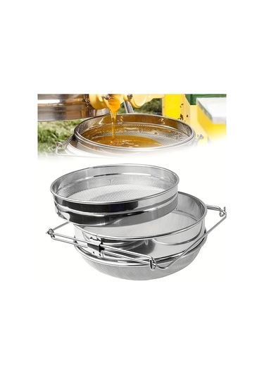 Willowhaven Çift Katlı Paslanmaz Çelik Bal Süzme Filtresi Seti