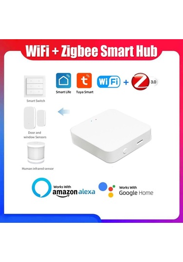 Tuya Zigbee Wifi Bt Mesh Hub Akıllı Çok Modlu Ağ Geçidi Tuya Smart Life Uygulaması Ses Kontrolü İle Çalışır