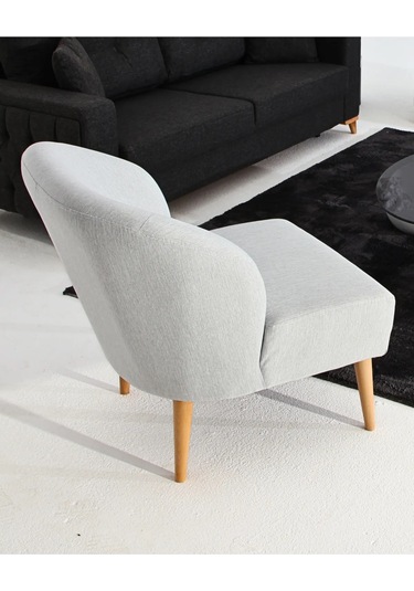 Nola Berjer & Tekli Koltuk - Keten Beyaz