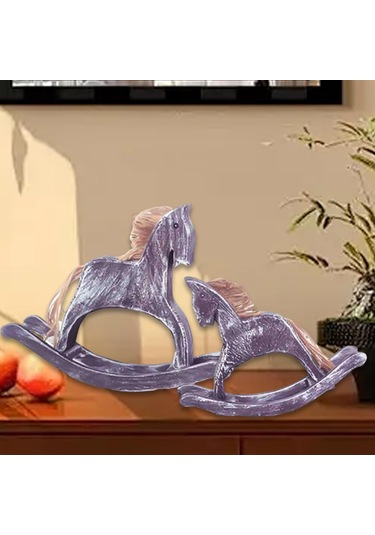 Suntek 2 Adet Ahşap At Figürleri Oyma Tv Dolabı Yemek Odası Çok