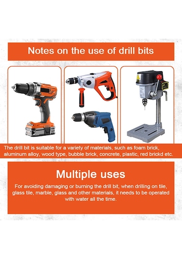 Hallow Yg8 Karbür Dört Kenarlı Crossdrill Bit Set 10 Adet