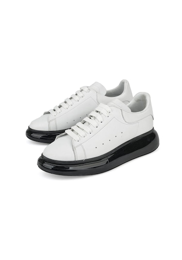Ziya, Erkek Hakiki Deri Sneaker 143423z120 Beyaz Beyaz