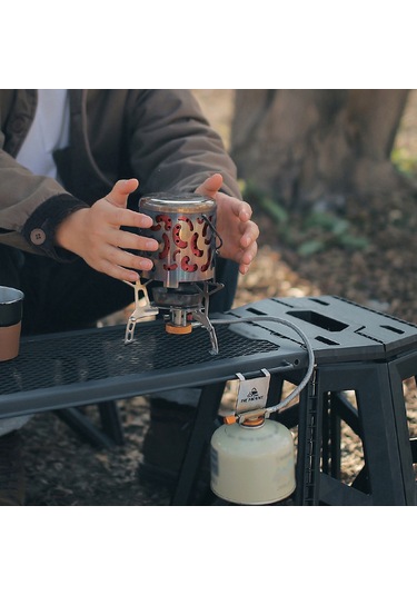 Maiyame Kampanya Çelik Çekmeceli Sokak Ocakları, Taşınabilir Masa Kenarı Depolama Kanca, Kamp Aksesuarı Gümüş
